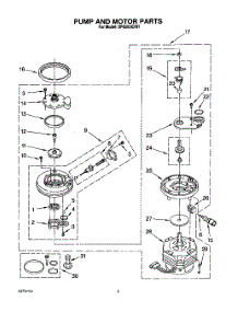 05 - Pump And Motor parts for Whirlpool Dishwasher DP8500XXN1 from AppliancePartsPros.com