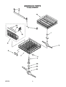 06 - Dishrack, Lit / Optional parts for Whirlpool Dishwasher DP8500XXN1 from AppliancePartsPros.com