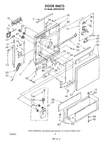 03 - Door parts for Whirlpool Dishwasher GDP8700XTN2 from AppliancePartsPros.com