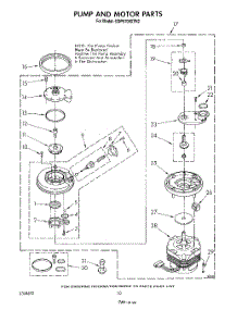 07 - Pump And Motor parts for Whirlpool Dishwasher GDP8700XTN2 from AppliancePartsPros.com