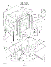 02 - Tub , Literature And Optional parts for Whirlpool Dishwasher DU7800XS2 from AppliancePartsPros.com