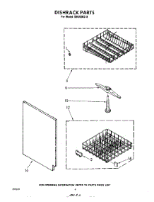 04 - Dishrack parts for Whirlpool Dishwasher SHU60020 from AppliancePartsPros.com