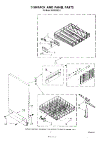 05 - Dishrack And Panel parts for Whirlpool Dishwasher DU7800XS2 from AppliancePartsPros.com