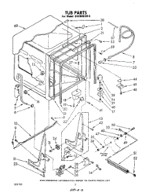 02 - Tub , Literature And Optional parts for Whirlpool Dishwasher DU2900XM0 from AppliancePartsPros.com