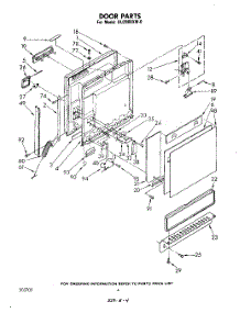 03 - Door parts for Whirlpool Dishwasher DU2900XM0 from AppliancePartsPros.com