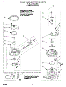 04 - Pump And Motor parts for Whirlpool Dishwasher DU8960XY0 from AppliancePartsPros.com