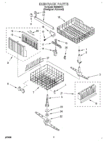 05 - Dishrack, Lit / Optional parts for Whirlpool Dishwasher DU8960XY0 from AppliancePartsPros.com