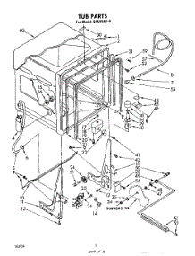 02 - Tub , Literature And Optional parts for Whirlpool Dishwasher SHU55040 from AppliancePartsPros.com