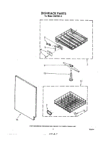 05 - Dishrack parts for Whirlpool Dishwasher SHU75010 from AppliancePartsPros.com