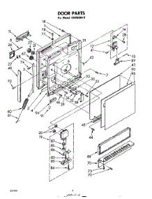 03 - Door parts for Whirlpool Dishwasher SHU55040 from AppliancePartsPros.com