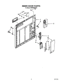 03 - Inner Door parts for Whirlpool Dishwasher GDP8500XXN2 from AppliancePartsPros.com