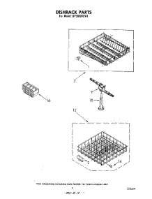 06 - Dishrack parts for Whirlpool Dishwasher DP3800XLW1 from AppliancePartsPros.com