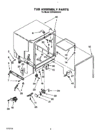 04 - Tub Assembly parts for Whirlpool Dishwasher GDP8500XXN2 from AppliancePartsPros.com