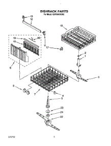 06 - Dishrack parts for Whirlpool Dishwasher GDP8500XXN2 from AppliancePartsPros.com