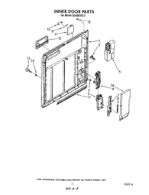 03 - Inner Door parts for Whirlpool Dishwasher DU8300XX0 from AppliancePartsPros.com