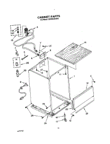 07 - Cabinet parts for Whirlpool Dishwasher GDP8500XXN2 from AppliancePartsPros.com