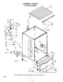 02 - Cabinet parts for Whirlpool Dishwasher SHF4500W0 from AppliancePartsPros.com