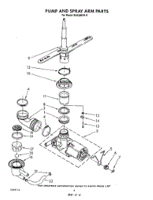 05 - Pump And Spray Arm parts for Whirlpool Dishwasher DU8300XX0 from AppliancePartsPros.com