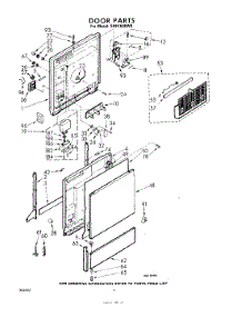 03 - Door parts for Whirlpool Dishwasher SHF4500W0 from AppliancePartsPros.com