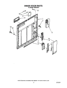 03 - Inner Door parts for Whirlpool Dishwasher TUD5000Y0 from AppliancePartsPros.com