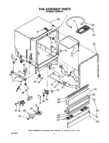 04 - Tub Assembly parts for Whirlpool Dishwasher TUD5000Y0 from AppliancePartsPros.com