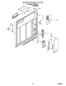 02 - Inner Door parts for Whirlpool Dishwasher TUD7005Y1 from AppliancePartsPros.com