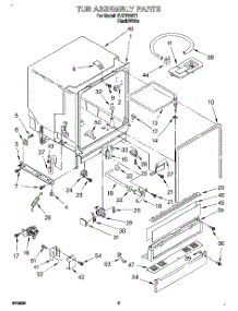03 - Tub Assembly parts for Whirlpool Dishwasher TUD7005Y1 from AppliancePartsPros.com