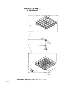 05 - Dishrack parts for Whirlpool Dishwasher SHF4500W0 from AppliancePartsPros.com