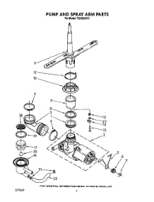 06 - Pump And Spray Arm parts for Whirlpool Dishwasher TUD5000Y0 from AppliancePartsPros.com