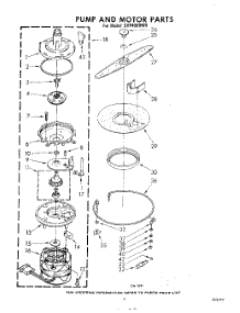 06 - Pump And Motor parts for Whirlpool Dishwasher SHF4500W0 from AppliancePartsPros.com
