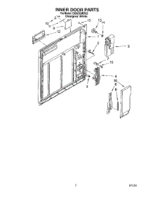 02 - Inner Door parts for Whirlpool Dishwasher DU925QWDQ3 from AppliancePartsPros.com
