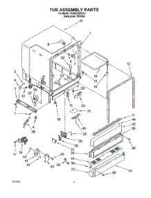 03 - Tub Assembly parts for Whirlpool Dishwasher DU925QWDQ3 from AppliancePartsPros.com