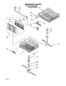 05 - Dishrack parts for Whirlpool Dishwasher DU925QWDQ3 from AppliancePartsPros.com