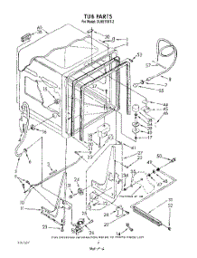 02 - Tub , Literature And Optional parts for Whirlpool Dishwasher DU8570XT2 from AppliancePartsPros.com