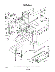 03 - Door parts for Whirlpool Dishwasher DU8570XT2 from AppliancePartsPros.com