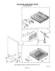 05 - Dish Rack And Panel parts for Whirlpool Dishwasher DU8570XT2 from AppliancePartsPros.com