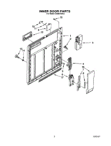 03 - Inner Door parts for Whirlpool Dishwasher DU8016XX3 from AppliancePartsPros.com