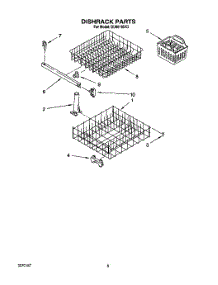 07 - Dishrack parts for Whirlpool Dishwasher DU8016XX3 from AppliancePartsPros.com