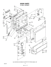 03 - Door parts for Whirlpool Dishwasher SHF5884P2 from AppliancePartsPros.com
