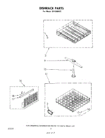 05 - Dishrack parts for Whirlpool Dishwasher SHF5884P2 from AppliancePartsPros.com
