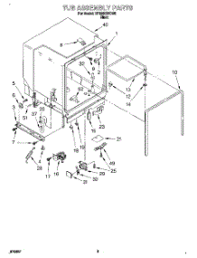 03 - Tub Assembly parts for Whirlpool Dishwasher DP920QWDB0 from AppliancePartsPros.com