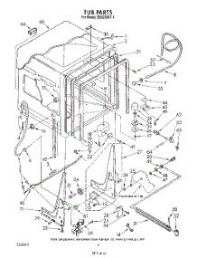 02 - Tub , Literature And Optional parts for Whirlpool Dishwasher DU9200XT1 from AppliancePartsPros.com
