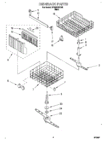 04 - Dishrack parts for Whirlpool Dishwasher DP920QWDB0 from AppliancePartsPros.com