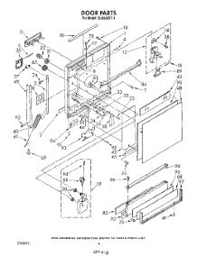 03 - Door parts for Whirlpool Dishwasher DU9200XT1 from AppliancePartsPros.com