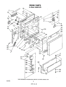 03 - Door parts for Whirlpool Dishwasher DP6881XLP0 from AppliancePartsPros.com