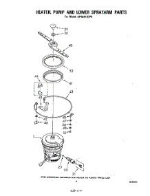 06 - Heater, Pump And Lower Sprayarm parts for Whirlpool Dishwasher DP6881XLP0 from AppliancePartsPros.com