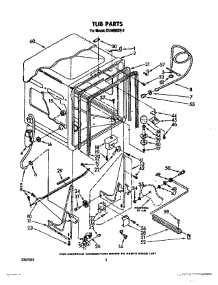 02 - Tub, Lit / Optional parts for Whirlpool Dishwasher DU4000XR2 from AppliancePartsPros.com