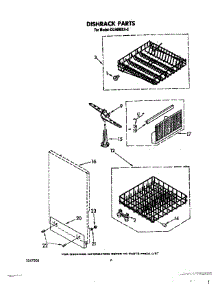 04 - Dishrack parts for Whirlpool Dishwasher DU4000XR2 from AppliancePartsPros.com