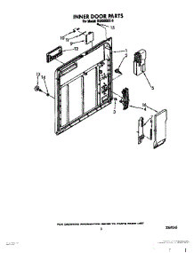 03 - Inner Door parts for Whirlpool Dishwasher DU9200XX0 from AppliancePartsPros.com