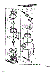 05 - Pump And Motor parts for Whirlpool Dishwasher DU4000XR2 from AppliancePartsPros.com
